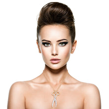 Load image into Gallery viewer, Rhinestone Scissors Pendant Necklace
