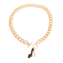 Load image into Gallery viewer, Black Boutique High Heel Necklace
