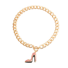 Cargar imagen en el visor de la galería, Bling Boutique High Heel Pink Necklace
