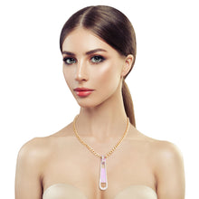 Cargar imagen en el visor de la galería, Lavender Zipper Pendant Necklace
