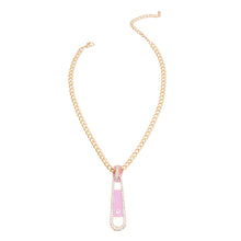 Cargar imagen en el visor de la galería, Lavender Zipper Pendant Necklace

