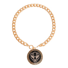Cargar imagen en el visor de la galería, Gold Tiger Greek Medallion Chain
