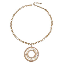 Load image into Gallery viewer, Gold Cable Chain Pearl Greek Necklace
