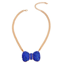 Load image into Gallery viewer, Royal Blue Chunky Bow Necklace
