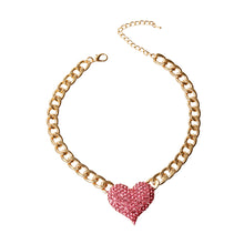 Load image into Gallery viewer, Rhinestone Heart Necklace
