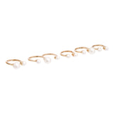 Cream Pearl Midi Ring Set