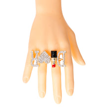 Load image into Gallery viewer, Gold Dior 2 Finger Ring
