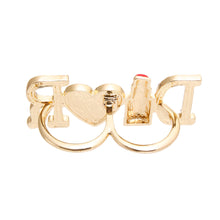 Load image into Gallery viewer, Gold Dior 2 Finger Ring

