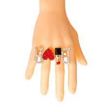 Cargar imagen en el visor de la galería, Red Dior 2 Finger Ring
