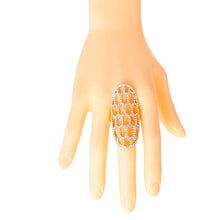 Load image into Gallery viewer, Gold Honeycomb Cocktail Ring
