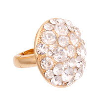 Load image into Gallery viewer, Gold Crystal Bauble Cocktail Ring
