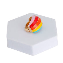 Load image into Gallery viewer, Rainbow and Gold Dome Ring
