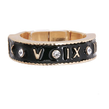 Load image into Gallery viewer, Black Roman Numeral Ring
