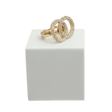 Load image into Gallery viewer, Gold Pave Infinity Link Ring
