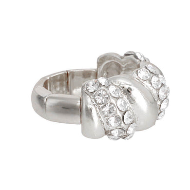 Silver Twisted Swivel Cocktail Ring