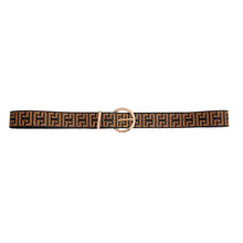 Load image into Gallery viewer, Greek Key Rhinestone Black Belt
