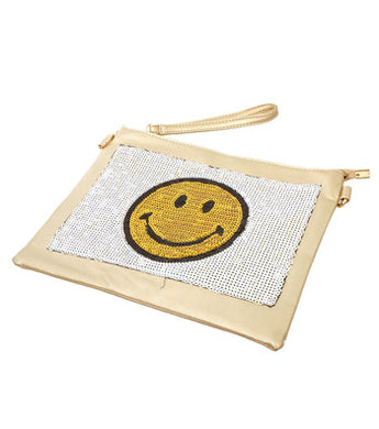 Smile Sequin Clutch