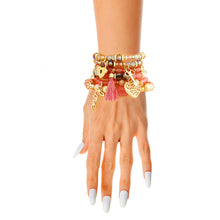 Load image into Gallery viewer, Mauve Glass Bead 6 Pcs Bracelets
