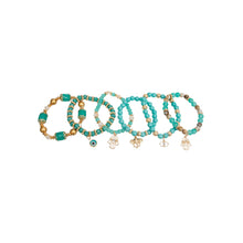 Cargar imagen en el visor de la galería, Turquoise Luck and Protection Charm Bracelets
