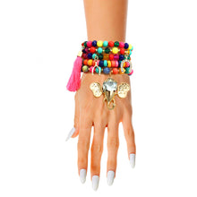 Load image into Gallery viewer, Rainbow Bead Elephant Charm Bracelets
