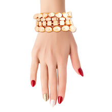 Load image into Gallery viewer, Gold Geometric Bead Bracelets
