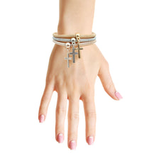 Load image into Gallery viewer, Mixed Mesh Cross Charm Bracelets
