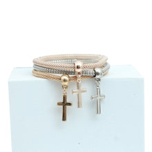 Load image into Gallery viewer, Mixed Mesh Cross Charm Bracelets
