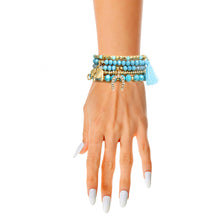 Cargar imagen en el visor de la galería, Light Blue Elephant Horseshoe Bracelets
