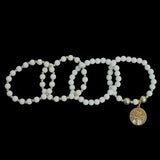 Matte White Tree of Life Bracelets