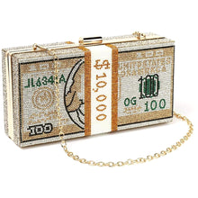 Cargar imagen en el visor de la galería, Gold Bling $10K Rectangle Clutch
