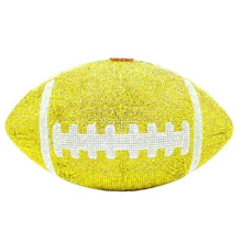 Load image into Gallery viewer, Yellow Bling Football Clutch
