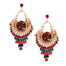 Load image into Gallery viewer, Multi Color Beaded Mandala Earrings
