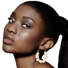 Load image into Gallery viewer, Gold Arch Crystal Hoops

