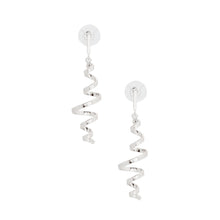 Load image into Gallery viewer, Silver Metal Spiral Curl Earrings
