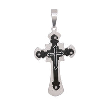 Load image into Gallery viewer, Black Stainless Steel Cross Pendant
