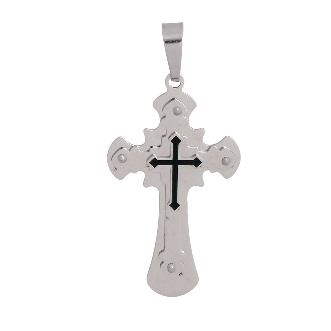 Silver Stainless Steel Cross Pendant