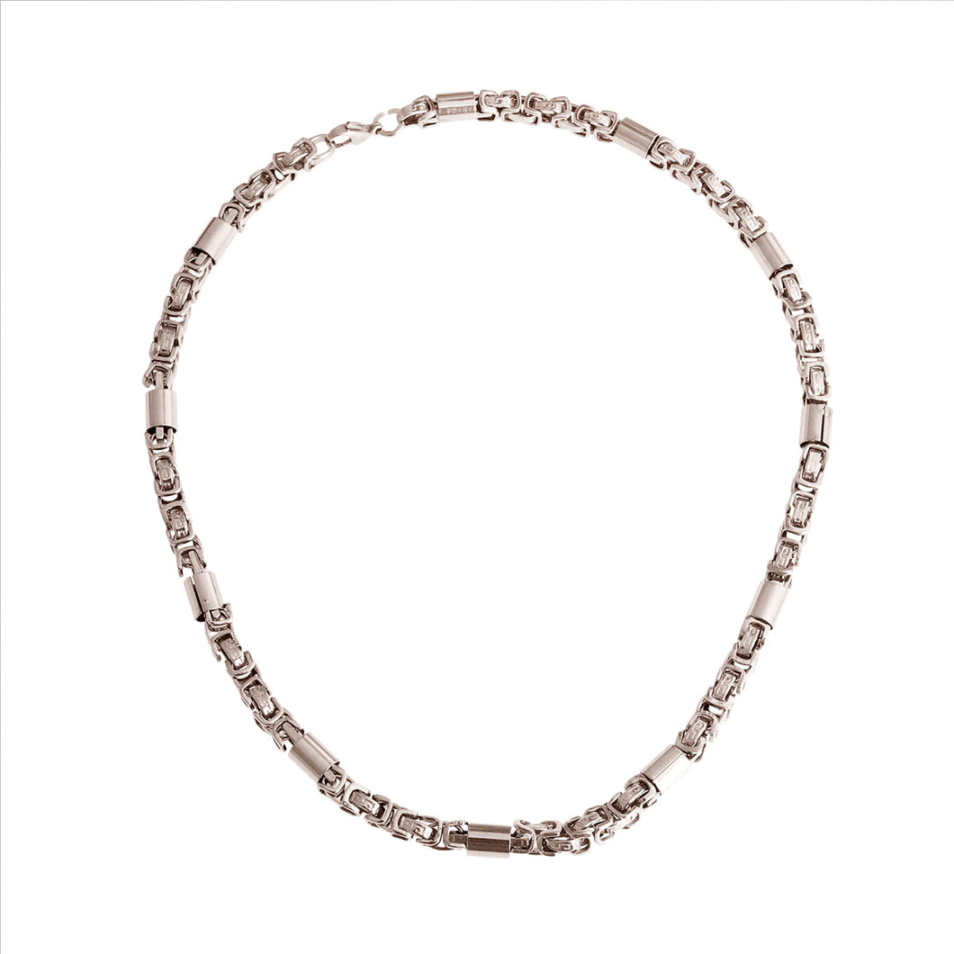 Silver Stainless Steel Rounded Link Chain