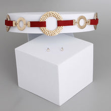 Load image into Gallery viewer, Leather with Metal Choker
