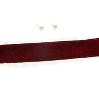 Load image into Gallery viewer, Dozen Burgundy Velvet with Lace Chokers
