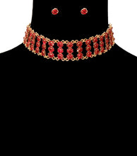 Load image into Gallery viewer, Metal Stone Choker Set
