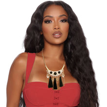 Load image into Gallery viewer, Tribal Black Tassel Necklace Set
