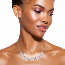 Load image into Gallery viewer, Silver Rhinestone Lucky Charm Set

