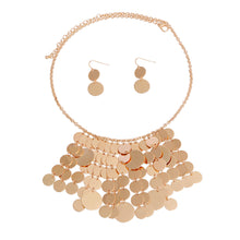 Load image into Gallery viewer, Gold Linked Disc Necklace
