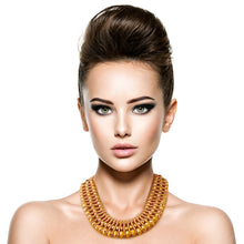 Load image into Gallery viewer, Gold Metallic Ruffled Collar Set
