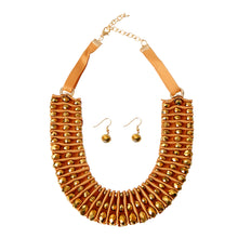 Load image into Gallery viewer, Gold Metallic Ruffled Collar Set
