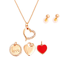 Load image into Gallery viewer, Gold Interchangable Heart Charm Necklace
