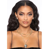 Gold Leopard Layered Chain Necklace