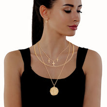 Load image into Gallery viewer, Gold Layered Religious Cross Chain
