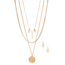 Load image into Gallery viewer, Gold Layered Religious Cross Chain

