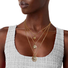 Load image into Gallery viewer, Gold 3 Layer Smiley Face Necklace
